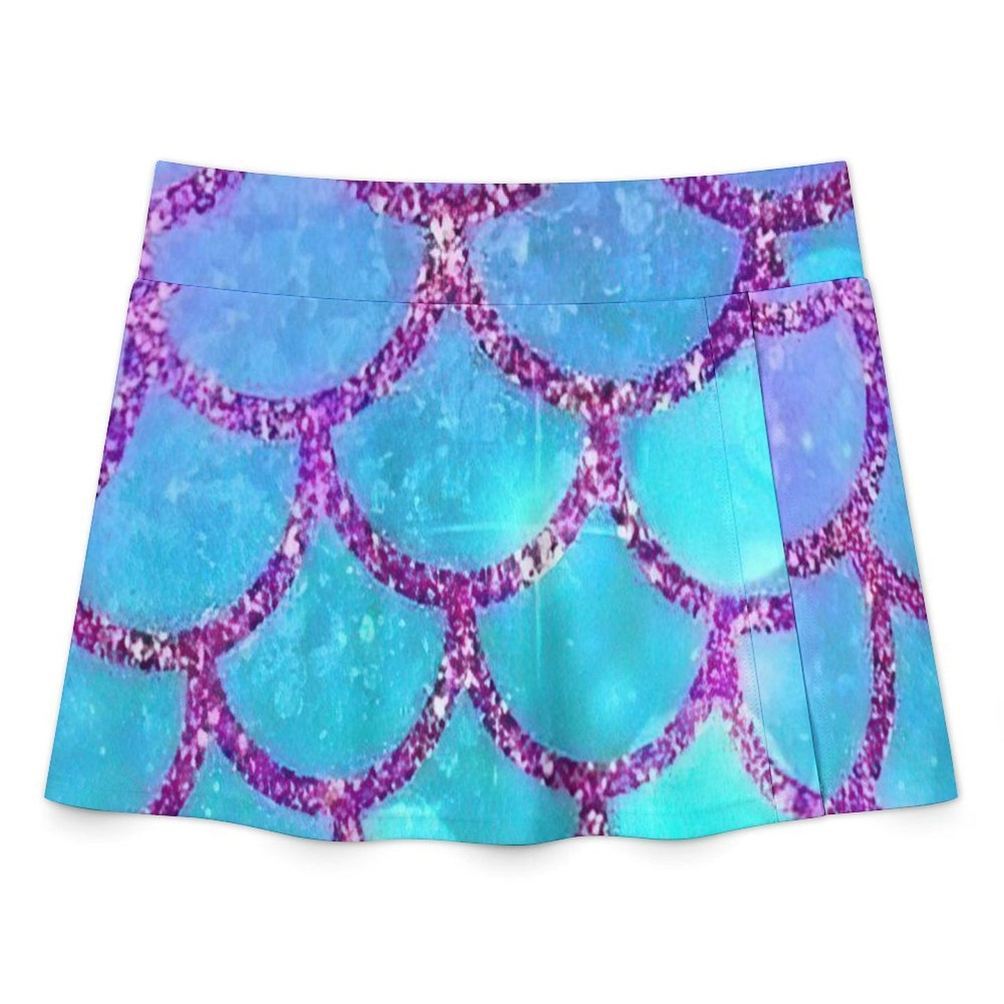Custom Two-Piece Swimsuit with Tie Straps and Split Skirt