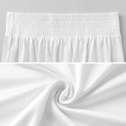 Women’s High Waist Elastic Milk Silk Skirt with Gathered Waist and Custom Heat Transfer Print