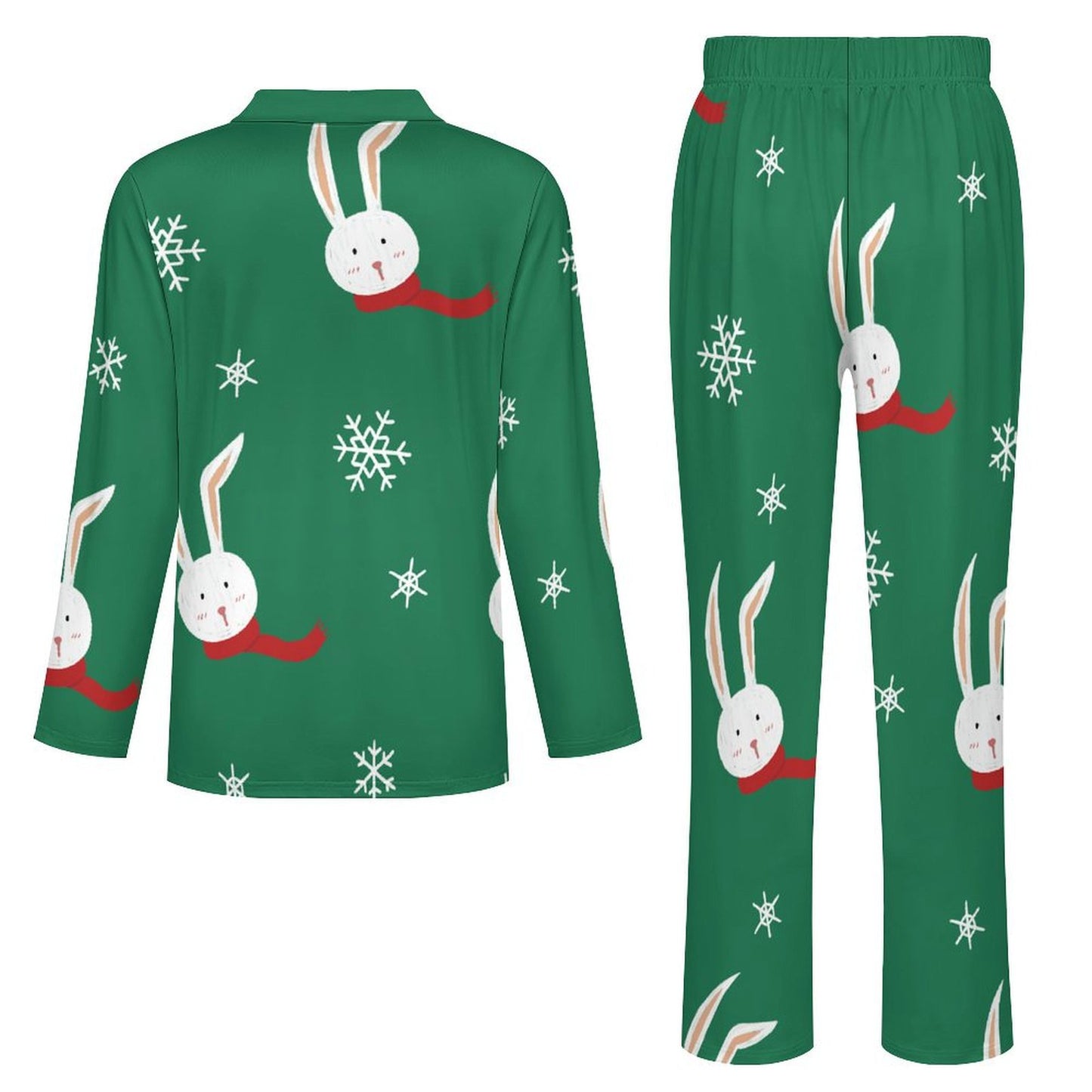 Custom Men's Silk Pajama Set | Personalized V-Neck Loungewear