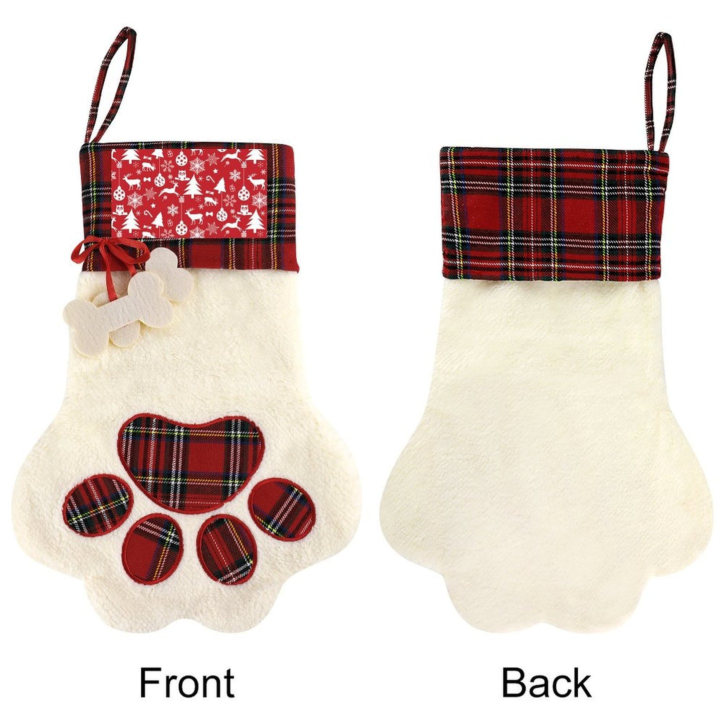 Personalized Pet Stocking with Plush Cuff | Custom Dog Photo