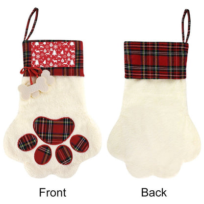 Personalized Pet Stocking with Plush Cuff | Custom Dog Photo
