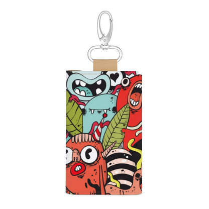 Custom Leather Key Case Wallet | Personalized Car Key Holder