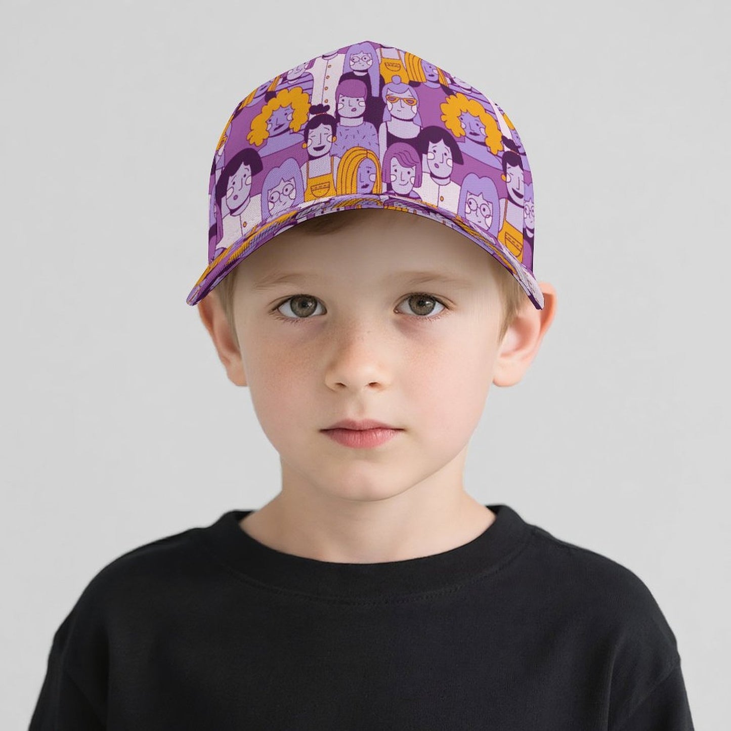 Personalized Kids Baseball Cap with Full-Print Custom Design and Ventilation