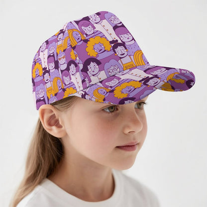 Personalized Kids Baseball Cap with Full-Print Custom Design and Ventilation