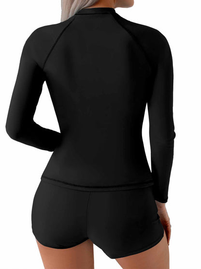 Custom Women's Rash Guard Set | Personalized Long Sleeve Swimsuit