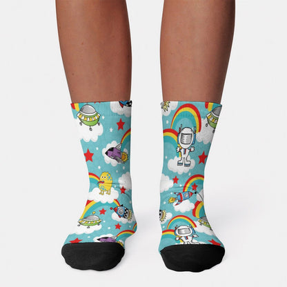 Custom Printed Socks | Personalized Polyester Crew Socks