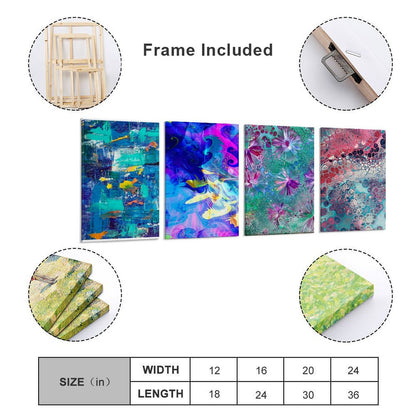 4 Piece Custom Canvas Wall Art Set | Turn Your Photos into a Gallery