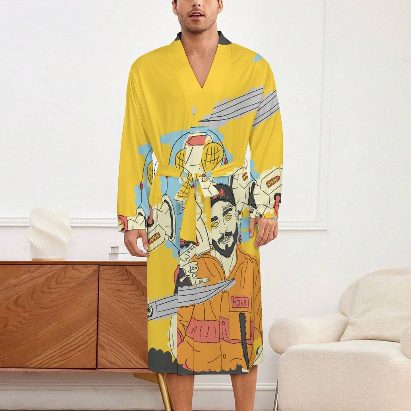 Custom Photo Silk Robe | Personalized Milk Silk Loungewear Gift