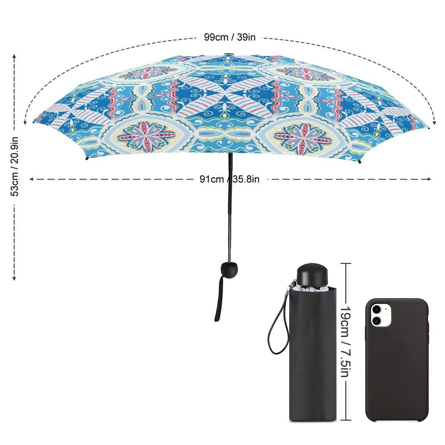 Design a Custom Pocket Umbrella | Ultra-Compact 5-Fold Design