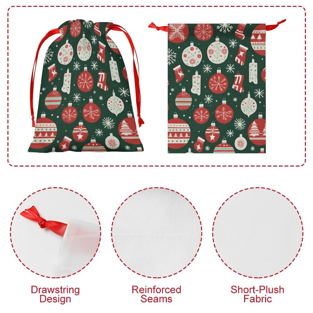 Custom Plush Drawstring Bag - Personalized Velvet Gift Pouch