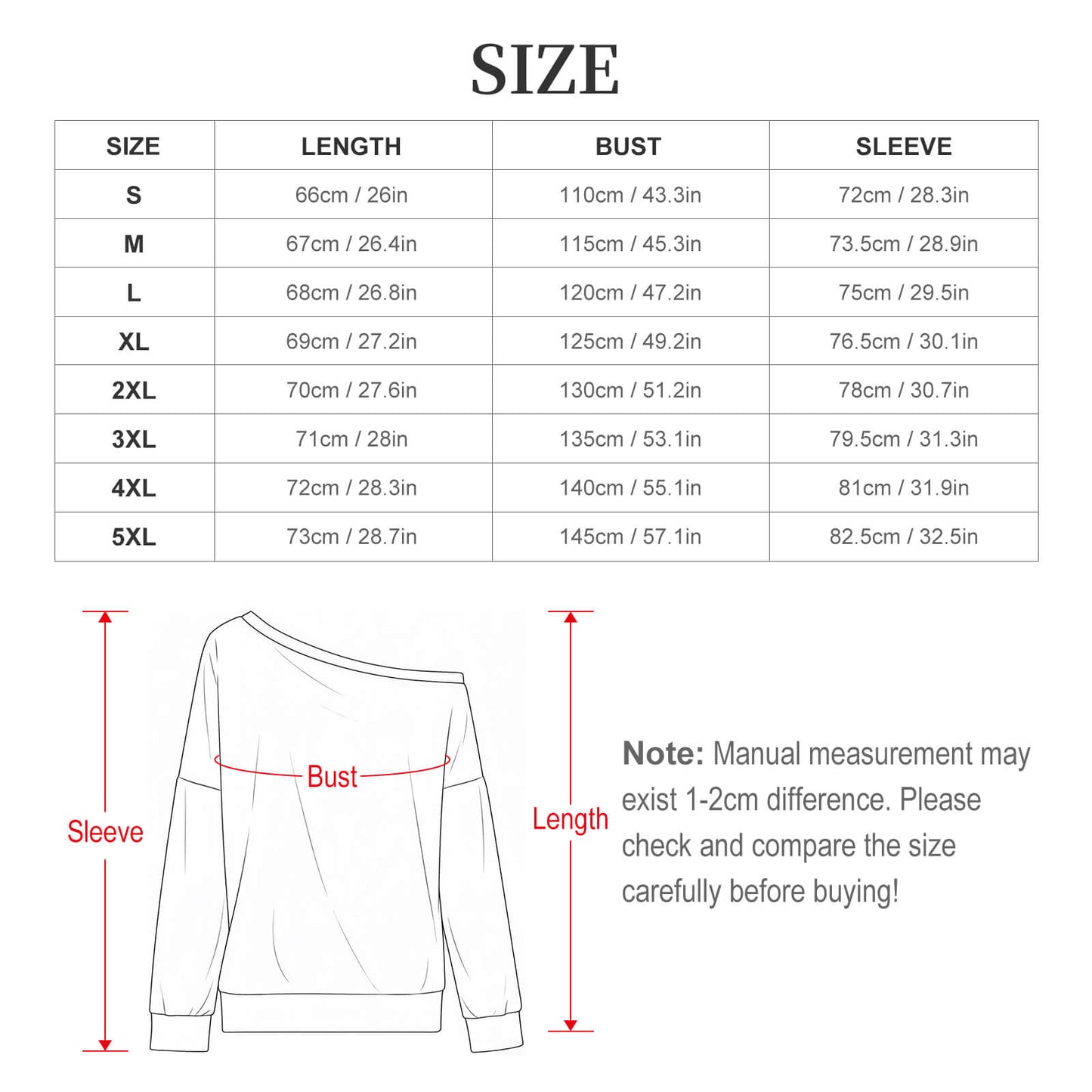 Custom Women's Off-Shoulder Oversized Sweatshirt