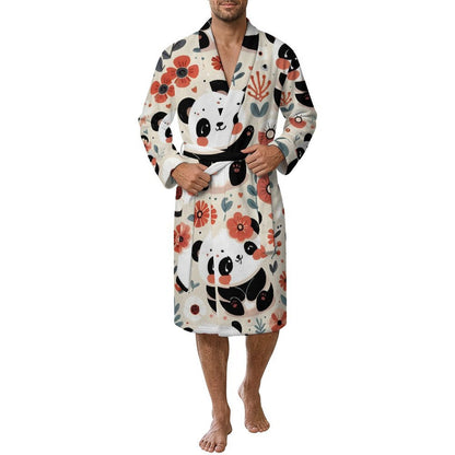 Custom Fleece Bathrobe with Personalized Print