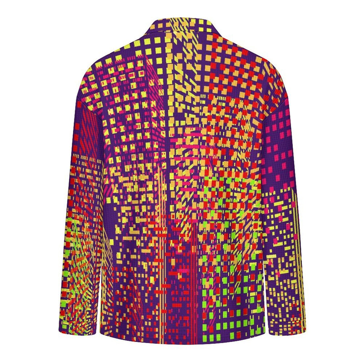 Custom Waffle Knit Collared Sweatshirt for Men