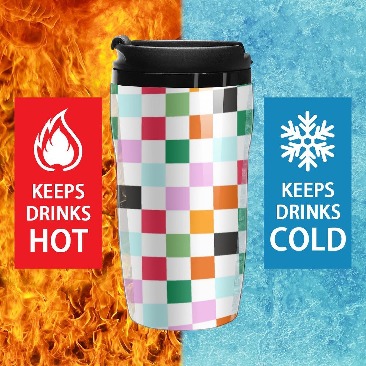 Custom Double-Wall Travel Tumbler: Insulated Plastic Coffee Cup