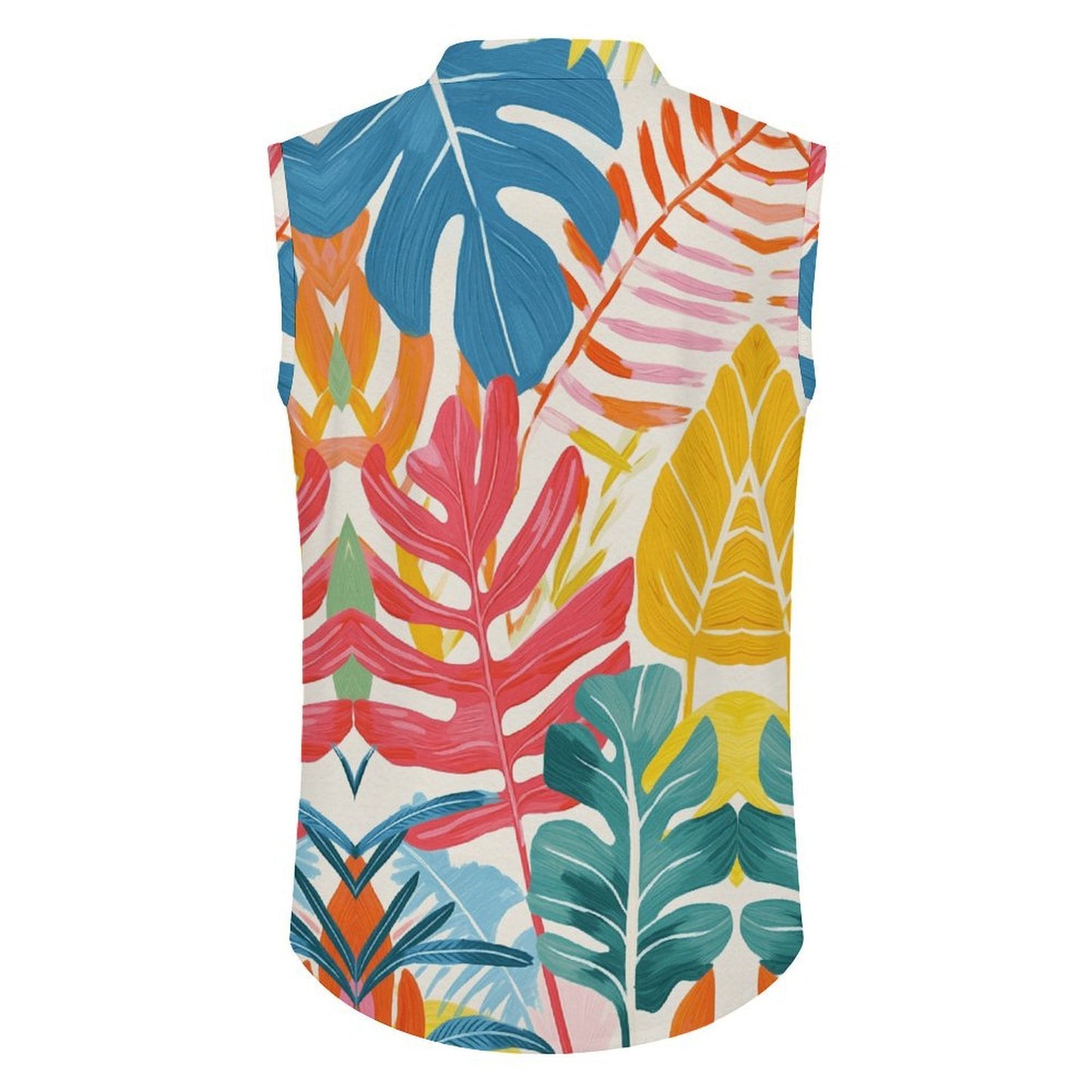 Custom Men's Sleeveless Button-Down Resort Shirt