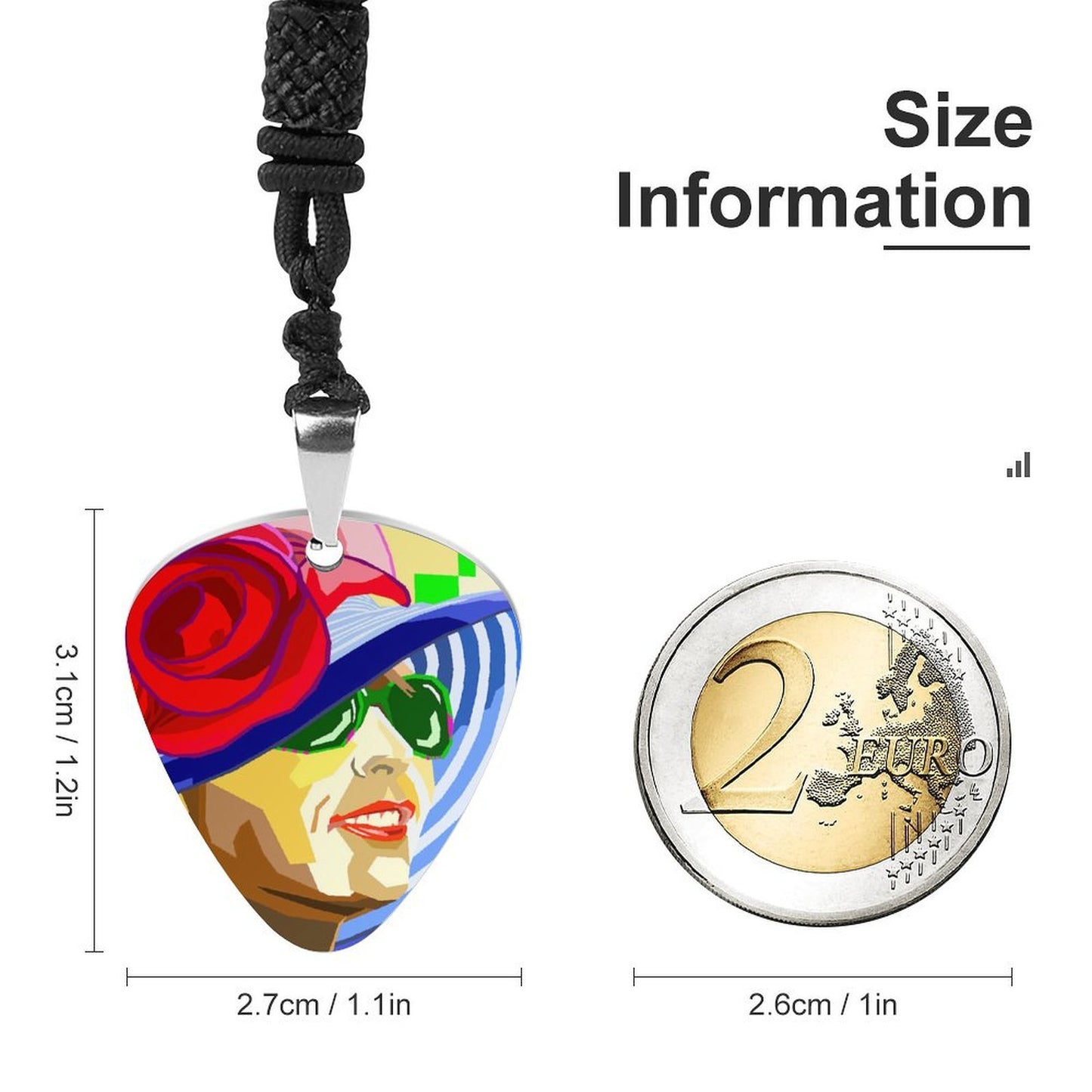 Custom Guitar Pick Pendant Necklace