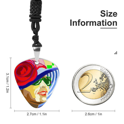 Custom Guitar Pick Pendant Necklace