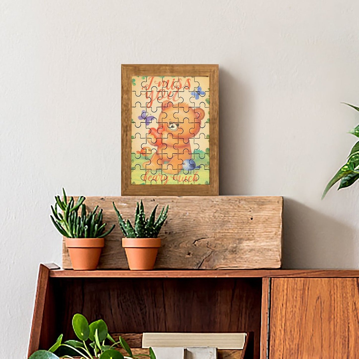 Custom Vertical Wooden Jigsaw Puzzle | Personalised Poplar Wood Gift