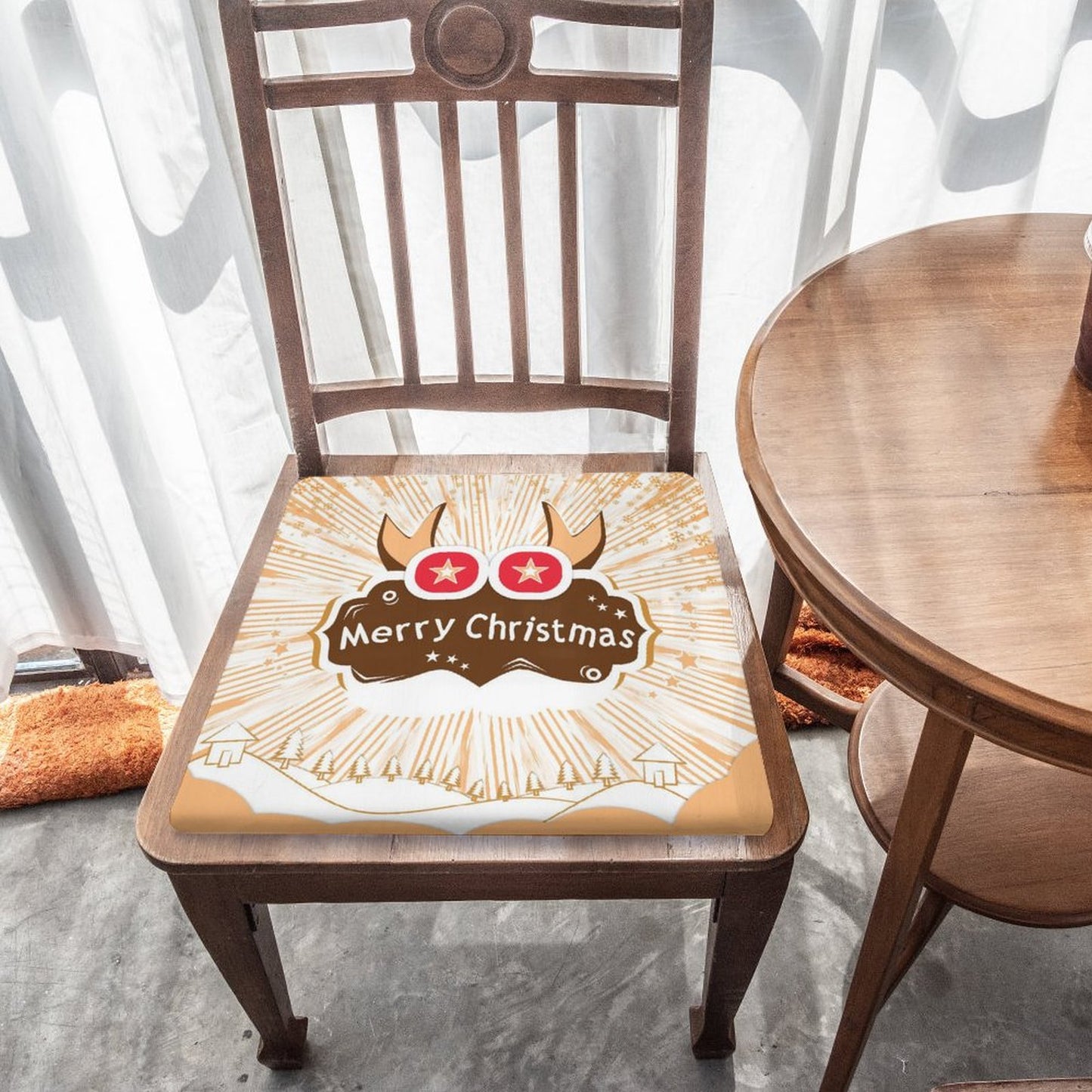 Custom Memory Foam Seat Cushion | Washable Chair Pad (15"x13.8")