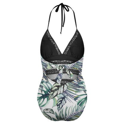 Custom Tie-Strap One-Piece Swimsuit | High-Spandex Sculpting Monokini