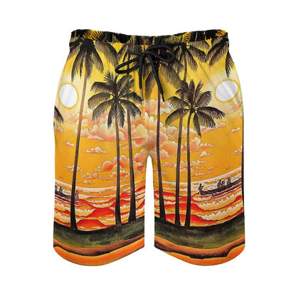 Custom Printed Men's Swim Trunks with Mesh Liner