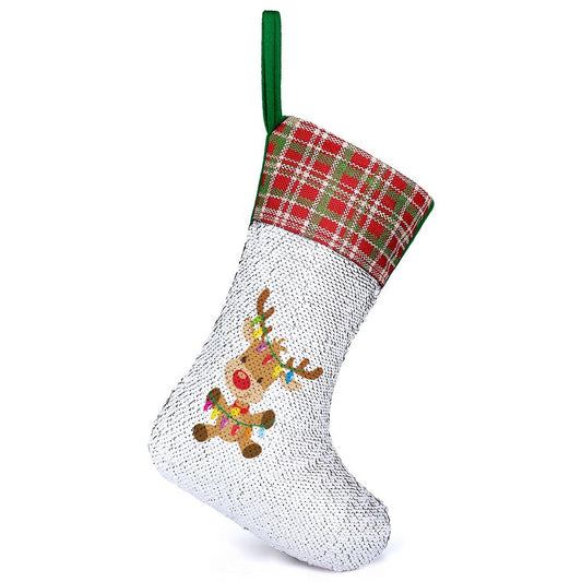 Custom Sequin Christmas Stocking | Magic Reversible Photo Sock