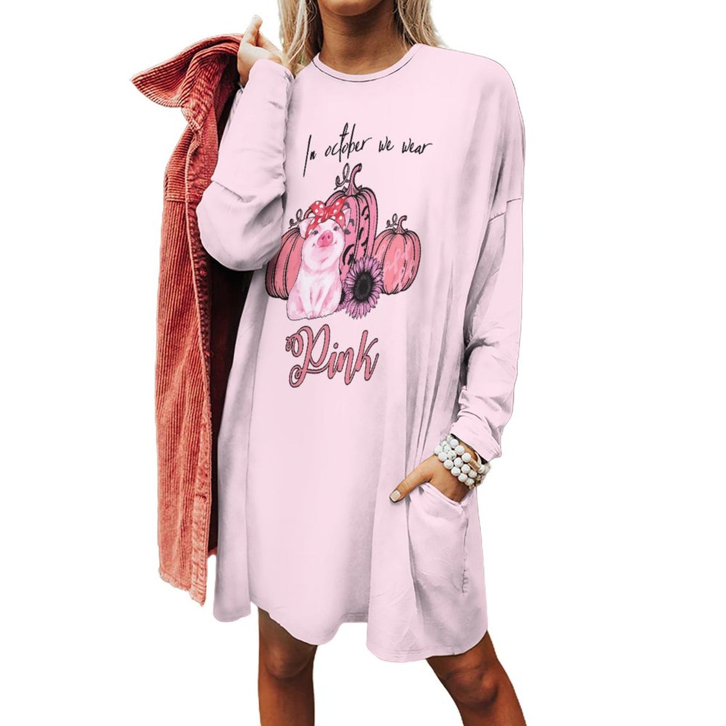 Custom Print Tunic Sweatshirt | Design Your Top with Pockets