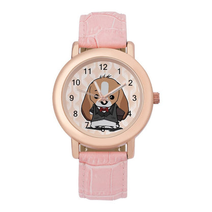 Custom Photo Women's Pink Leather Watch