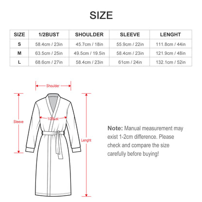 Custom Fleece Bathrobe with Personalized Print
