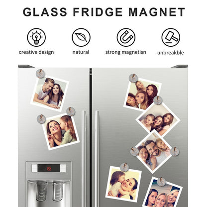 Custom Glass Magnets | Personalized Photo Magnets for Fridge & Gifts