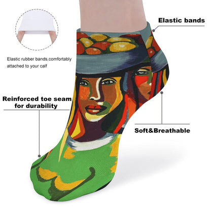 Custom Short Socks (5-Pack) | Personalized Polyester Ankle Socks