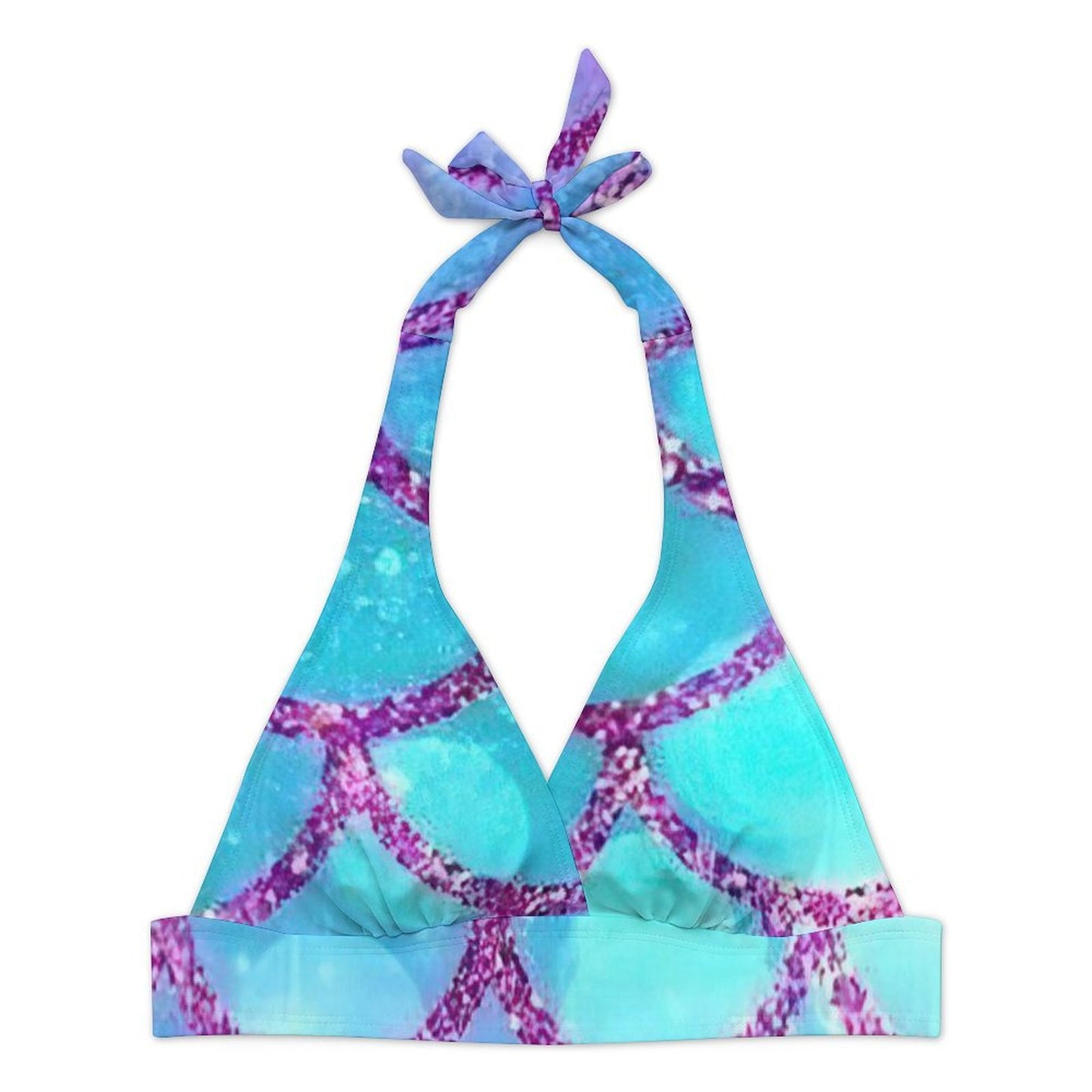 Custom Two-Piece Swimsuit with Tie Straps and Split Skirt