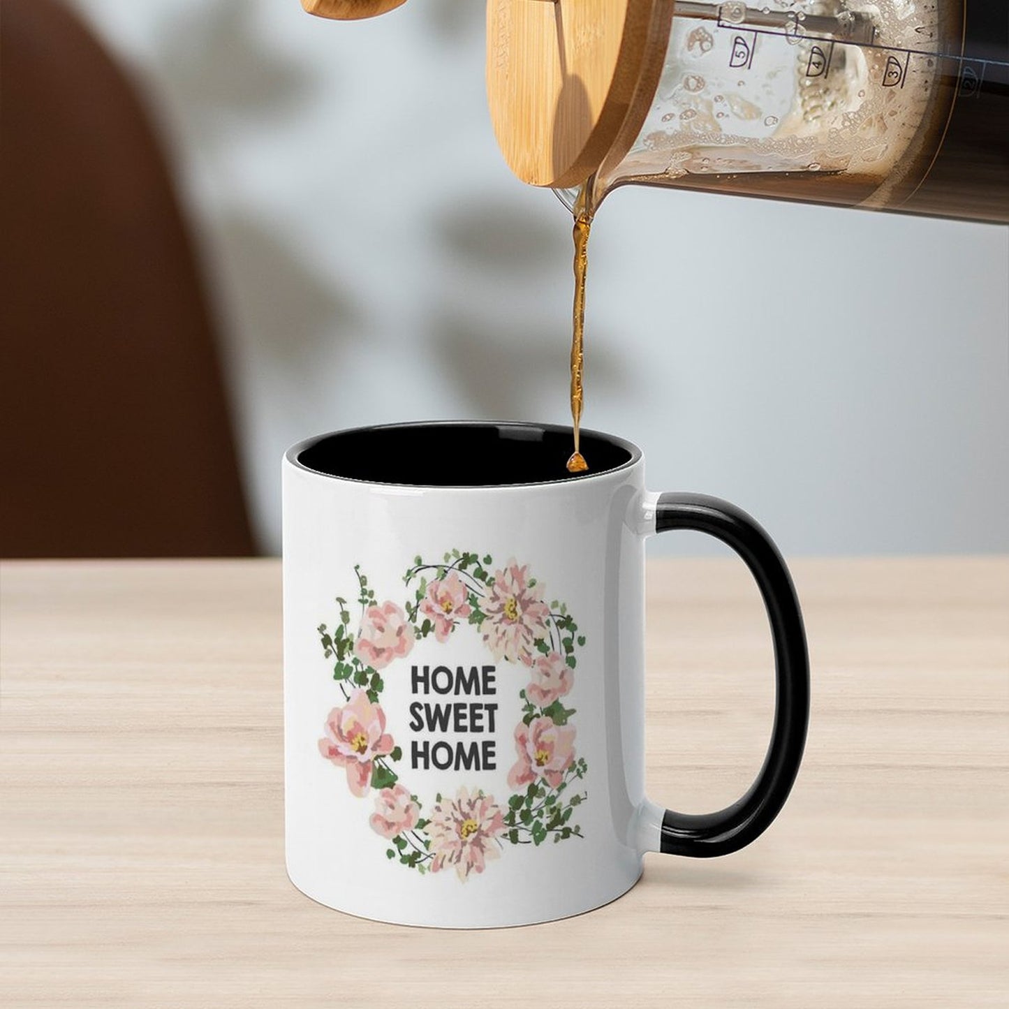 Custom Inner Color Mug | Personalized Photo Ceramic Coffee Mug 11oz | Heat Transfer Print