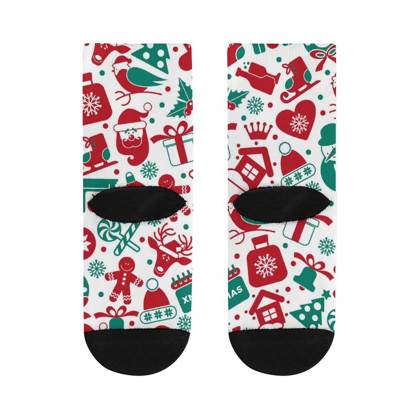 Custom Color Block Socks | Personalized w/ Black Heel & Toe