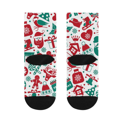 Custom Color Block Socks | Personalized w/ Black Heel & Toe