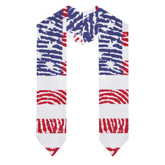 Custom V-Neck Graduation Stole | Personalized Satin Sash