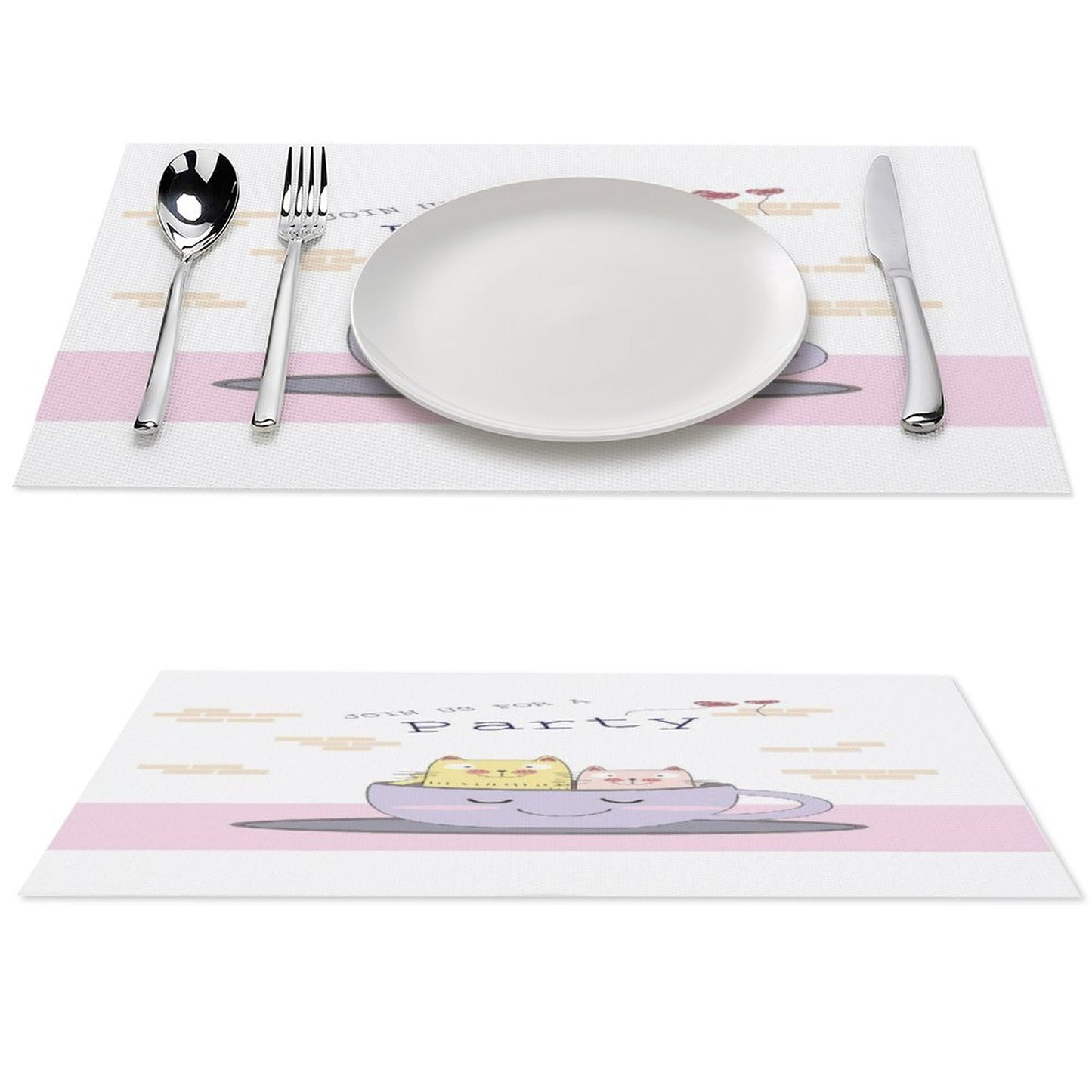 Custom Woven PVC Placemats | Washable Heat Resistant Table Mats