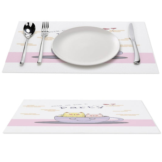 Custom Woven PVC Placemats | Washable Heat Resistant Table Mats