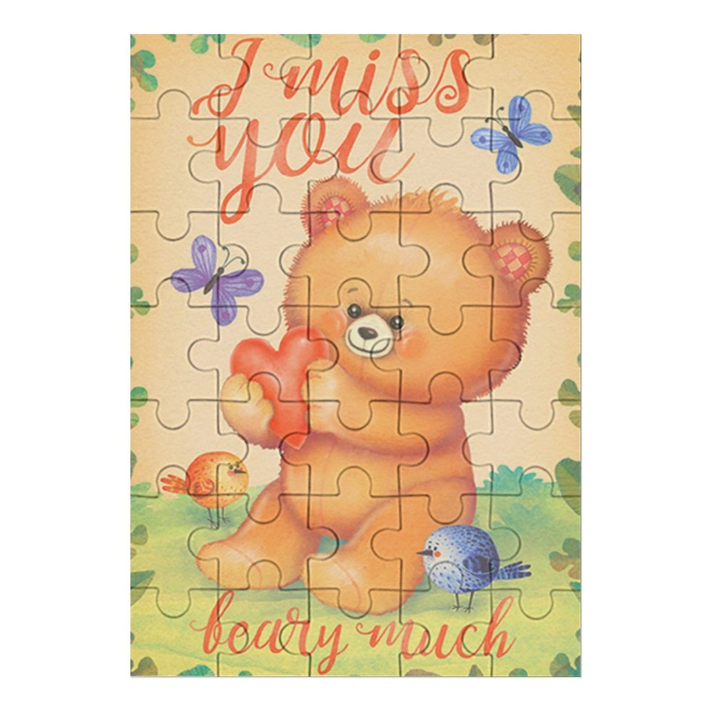 Custom Vertical Wooden Jigsaw Puzzle | Personalised Poplar Wood Gift