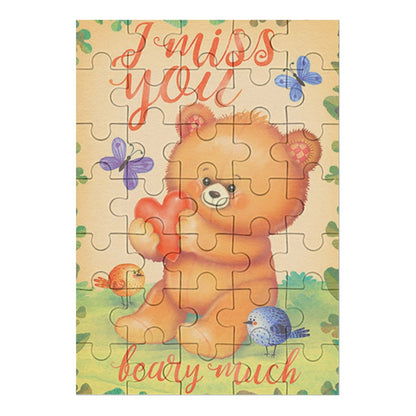 Custom Vertical Wooden Jigsaw Puzzle | Personalised Poplar Wood Gift