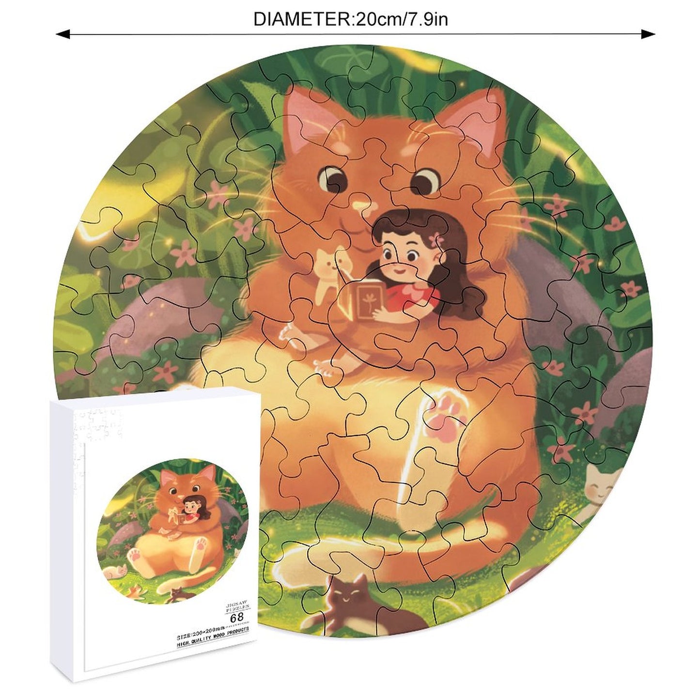 Wooden Animal Shaped Puzzle | UV Printed Poplar Jigsaw with Whimsy Pieces