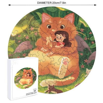 Wooden Animal Shaped Puzzle | UV Printed Poplar Jigsaw with Whimsy Pieces