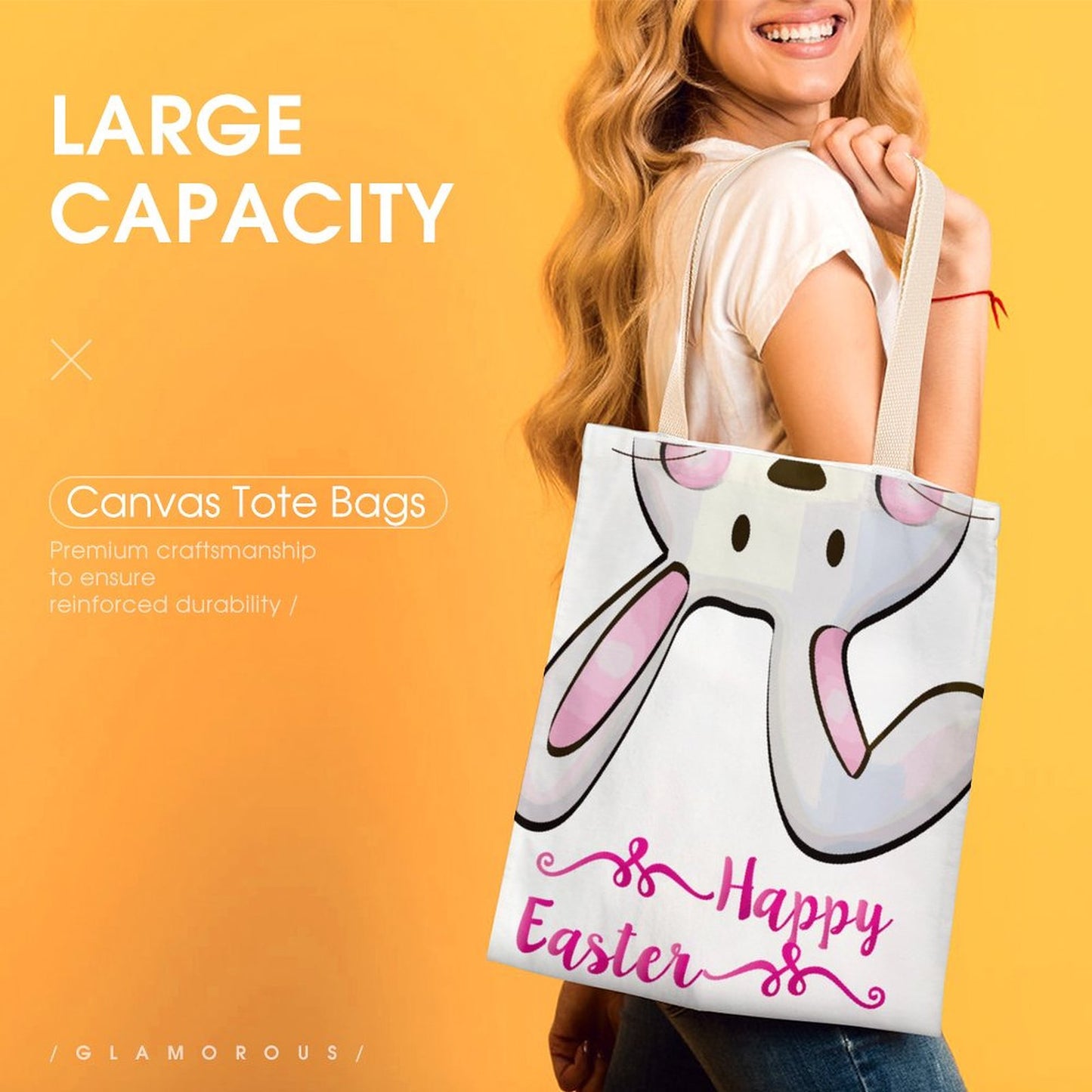 Custom Canvas Tote Bag 35x45cm | Personalized Cotton Shoulder Bag