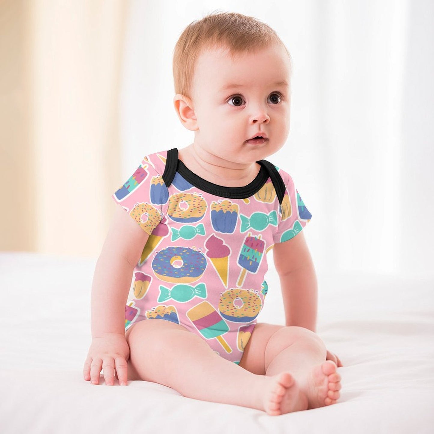 Custom Cotton Baby Romper with Personalized Print