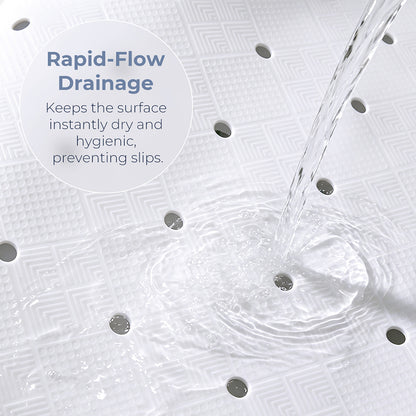 Custom Non-Slip Bath Mat with Suction Cups and Drainage Holes