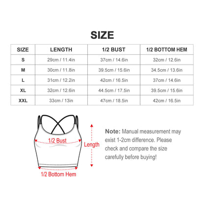 Custom Padded Longline Sports Bra | Wire-Free Crop Tank Top (S-2XL)