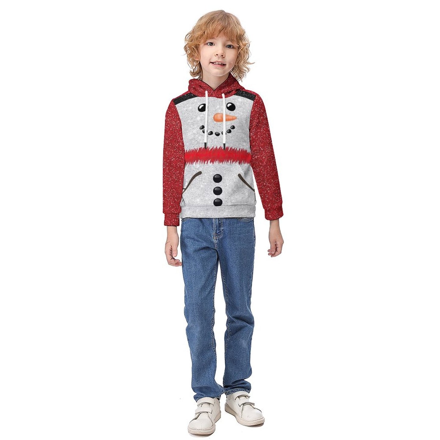 Custom Kids Brushed Fleece Hoodie | Soft Warm Pullover (Age 6-12)