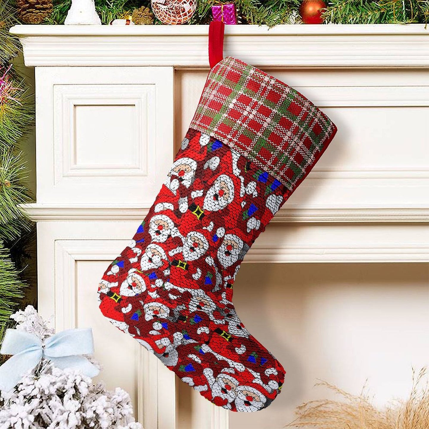 Custom Sequin Christmas Stocking | Magic Reveal Photo Gift