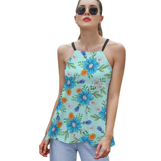 Custom Halter Tank Top | Flowy Personalized Tie-Neck Camisole