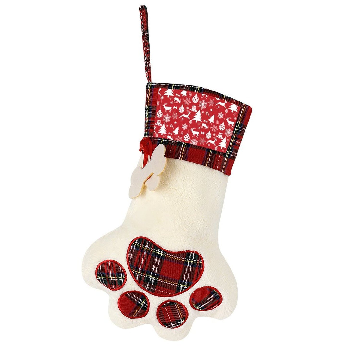Personalized Pet Stocking with Plush Cuff | Custom Dog Photo